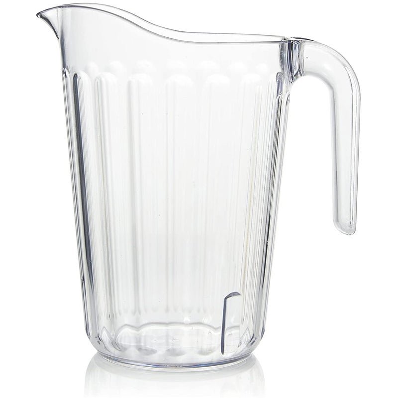 Arrow Home Products Clear Plastic Pitcher, 60 Ounce - Space-Saving Stackable Design - Fill with Ice Water, Beer or Juice - Ideal for Bars and Restaurants - Made in the USA, BPA Free, Dishwasher Safe - Image 1